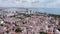 Beautiful aerial seascape of Burgas bay, Bulgaria. Aerial view of the city center