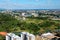 Beautiful aerial shot of Botanical Garden, Curitiba, Brasil