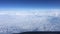 Beautiful Aerial View Of Clear Sky Over White Fluffy Clouds From Height Flight Of Plane. Time Lapse, Timelapse, Time