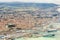 Beautiful aerial view of the commercial port and the city of Livorno, Tuscany, Italy