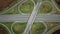 Beautiful aerial view of highway interchange