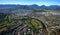 Beautiful aerial view of Kailua, Oahu Hawaii on the greener and rainier windward side of the island