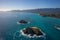 Beautiful Aerial View of the Moke Islands Oahu Hawaii