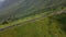 Beautiful aerial view, Natural panorama of the peak of Mount Galunggung, West Java.