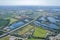 beautiful aerial view of the new developing area, Green Park in Reading, Berkshire, UK