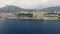 Beautiful Aerial View Of The Oceanographic Museum of Monaco, Monaco-Ville, French landscape panorama of Monaco from above, Europe.