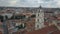 Beautiful aerial view of the old town of Vilnius, the capital of Lithuania.