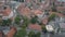 Beautiful aerial view of the old town of Vilnius, the capital of Lithuania.