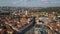 Beautiful Aerial view of the old town of Vilnius, the capital of Lithuania.