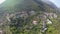 Beautiful aerial view over mountains Monte Baldo and villages, landscape