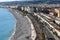 Beautiful Aerial View Of The Promenade Des Anglais With Palm Trees