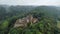 Beautiful aerial view of the ruined medieval castle of Montaigle Castle in Belgium