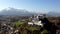 Beautiful aerial view of Salzburg skyline