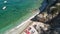 Beautiful aerial view of Sansone Beach, Elba Island