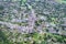 Beautiful aerial view of the town center, high street of Great Malvern, The famous village for outdoor and tourist, England