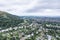 Beautiful aerial view of the town center, high street of Great Malvern, The famous village for outdoor and tourist, England