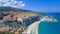 Beautiful aerial view of Tropea coastline, Calabria, Italy