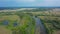 Beautiful aerial view video from a drone of Ukrainian nature - Seim river.