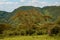 beautiful African landscape in Tanzania with trees and mountains