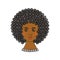 Beautiful African woman portrait. Stylized hair.