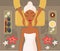 Beautiful African woman relaxing spa salon Face Body massage concept