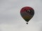 Beautiful air balloon flying with the wind with no direction or wonderful hurry