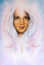 beautiful airbrush painting of a young girls angelic face with r