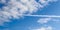 Beautiful aircraft vapor trails in a blue sky