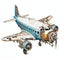 beautiful Airplane clipart illustration