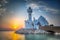 Beautiful Al Khobar Corniche Mosque Sunrise -Saudi Arabia