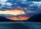 Beautiful Alaskan sunset taken from the water