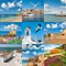 Beautiful Algarve, south coast of Portugal, set of nine pictures