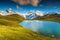 Beautiful alpine lake Bachalpsee,Grindelwald,Switzerland,Europe