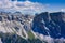 Beautiful alpine landscape in Seceda Odle mountain