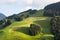 Beautiful Alps mountains landscape with Zwolferkogel cable car, Hinterglemm, Austria