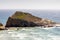 Beautiful Alteirinhos Beach and rock formation next to Zambujeira do Mar, Portugal