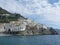 Beautiful Amalfi coast view from sea