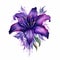 Beautiful and amazing image of violet flower AI Generated