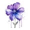 Beautiful and amazing image of violet flower AI Generated