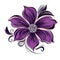 Beautiful and amazing image of violet flower AI Generated