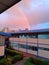 Beautiful and amazing rainbow in the sunset.