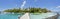 Beautiful amazing tropical summer beach panoramic landscape view