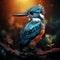 Beautiful Amazon Chloroceryle of green and orange nice Costa Kingfisher