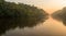 beautiful amazon river in a beautiful sunrise