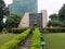 Beautiful Ambedkar park with Ambedkar statue and water full background at Salt Lake City Kolkata are suitable place