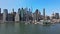 Beautiful America of aerial view on New York City Manhattan skyline panorama with skyscrapers over Hudson River