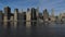 Beautiful America of aerial view on New York City Manhattan skyline panorama with skyscrapers over Hudson River