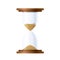 Beautiful, ancient, antique hourglass. Glass clock, elegant timer.