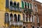 Beautiful ancient Venice architecture facade