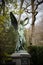 Beautiful angel with wings in a cemetery